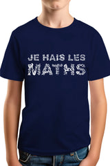 T-Shirt Garçon Je Hais Les Maths