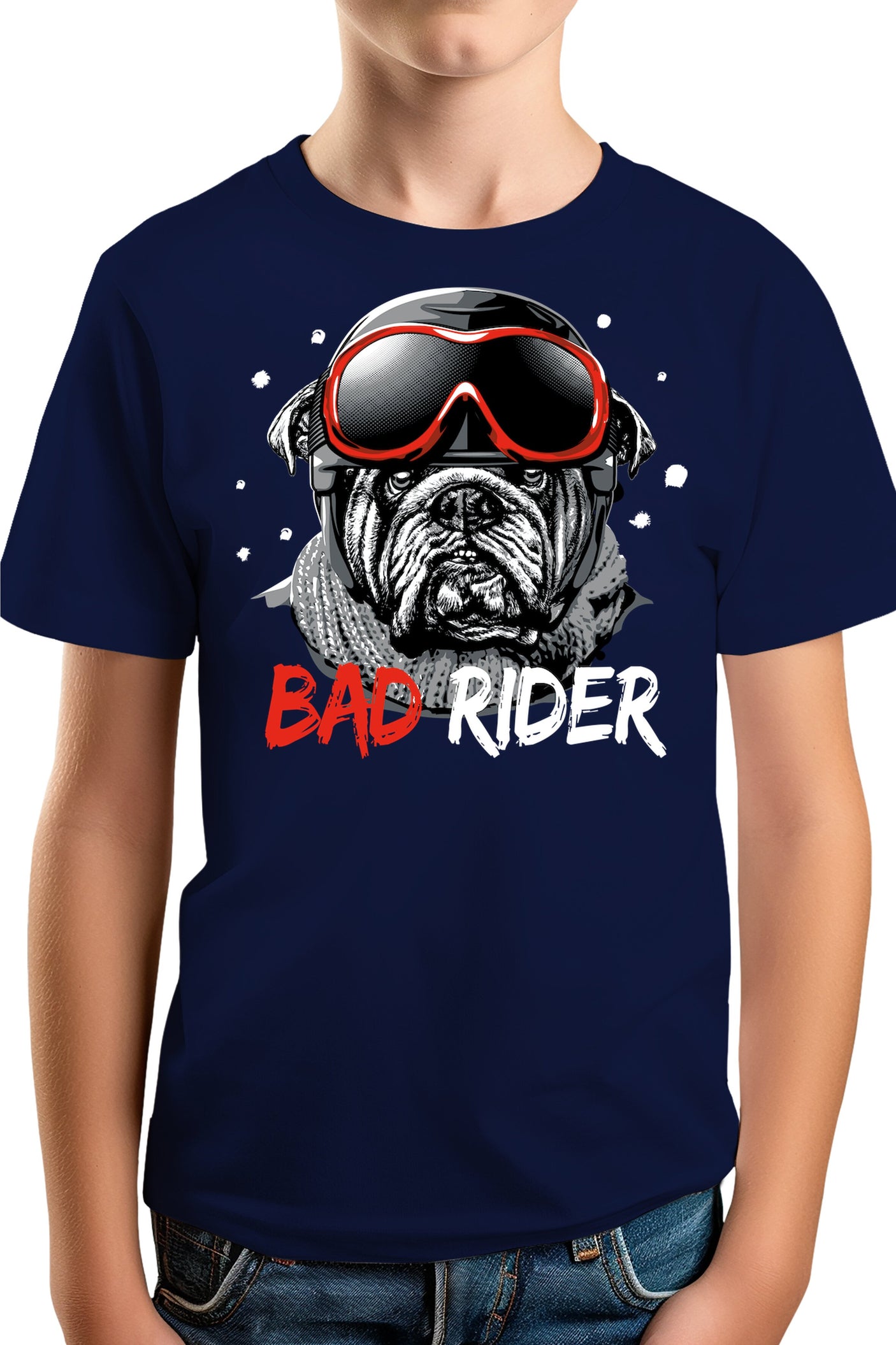 Tee-Shirt Garçon Un rider chien pas facile