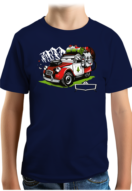 T-Shirt Garçon 2 cv sur la route de la Montagne