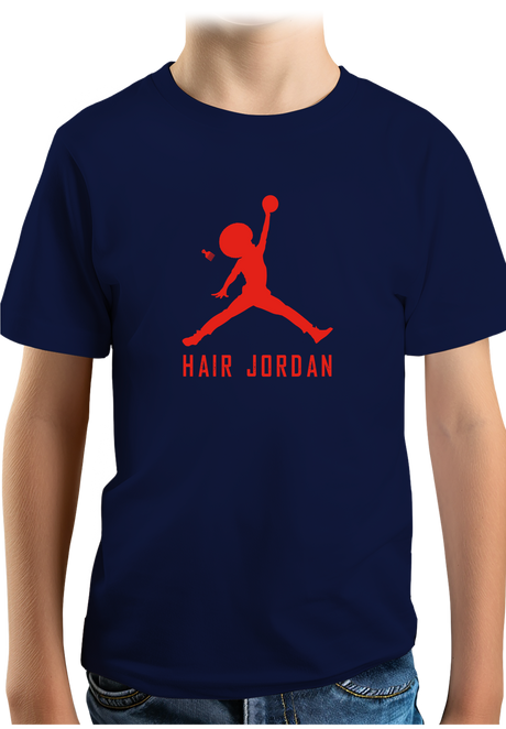 T-Shirt Garçon Hair Jordan fait du basket