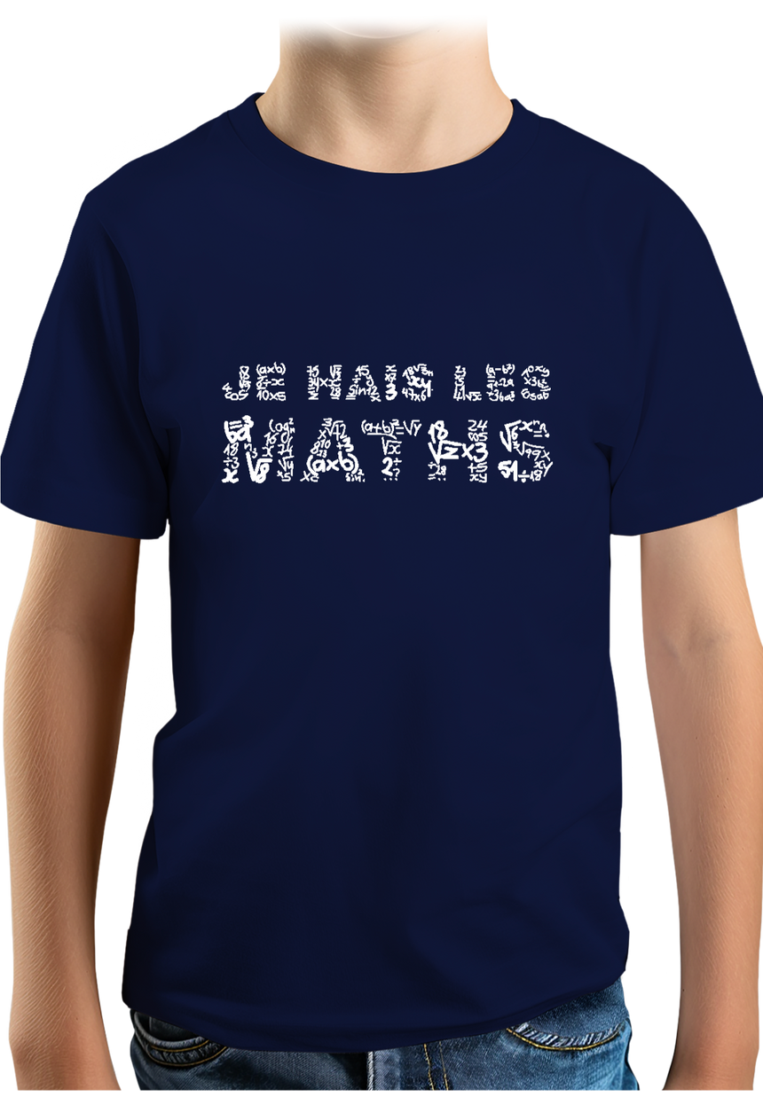 T-Shirt Garçon Je Hais Les Maths
