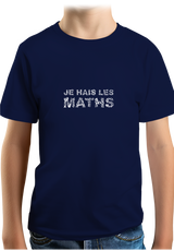 T-Shirt Garçon Je Hais Les Maths