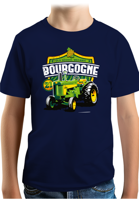 T-Shirt Garçon Tracteur Old school Mecanic