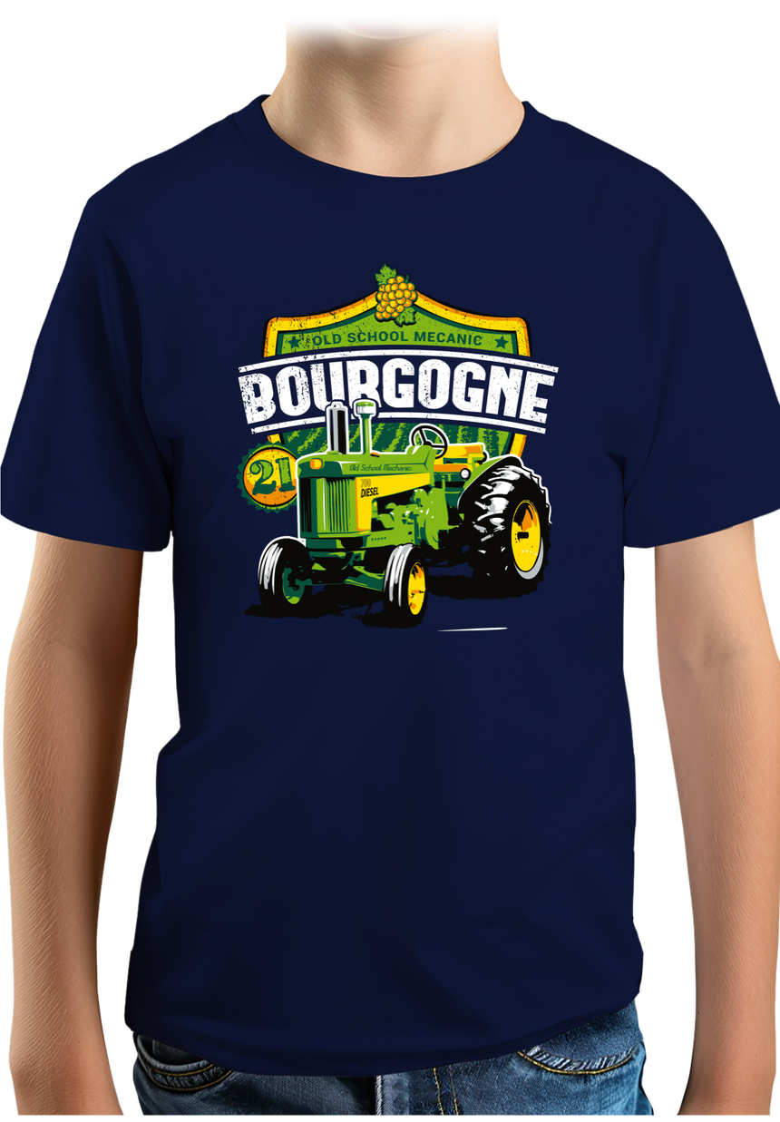T-Shirt Garçon Tracteur Old school Mecanic