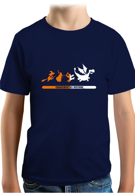 T-Shirt Garçon Histoire d'une sorcière en dragon