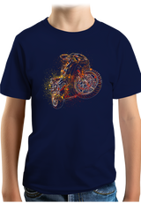 T-Shirt Garçon Dessin moto abstrait