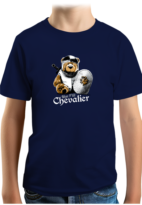 T-Shirt Garçon Ours mon p'tit chevalier