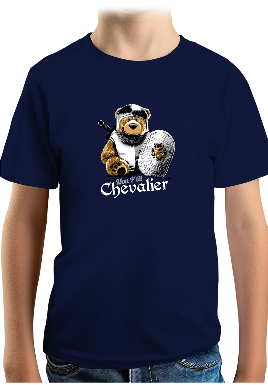 T-Shirt Garçon Ours mon p'tit chevalier