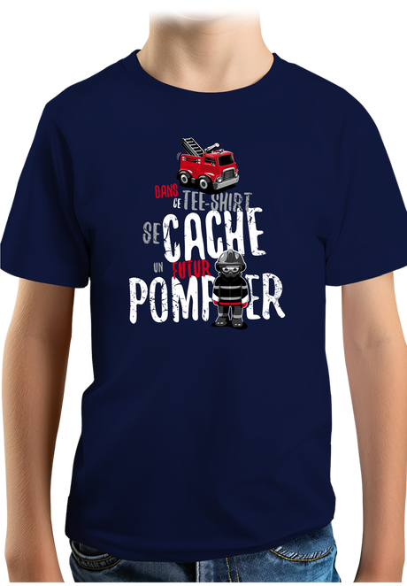 T-Shirt Garçon Dans ce tee-shirt se cache un futur pompier