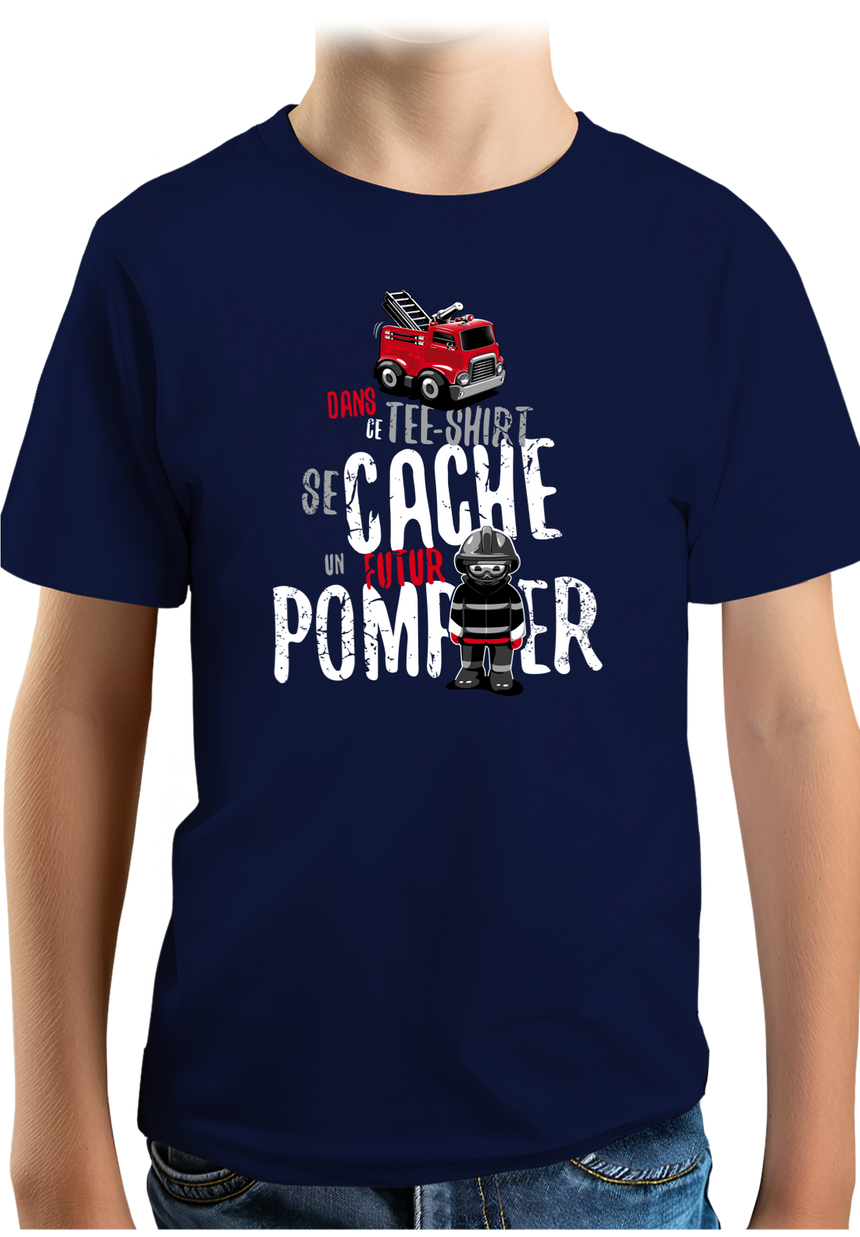 T-Shirt Garçon Dans ce tee-shirt se cache un futur pompier