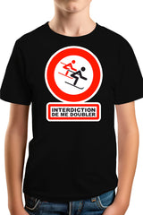 T-Shirt Garçon Interdiction de me doubler