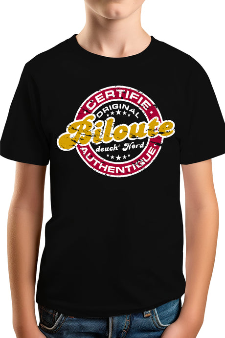 Tee-Shirt Garçon Certifie authentique biloute