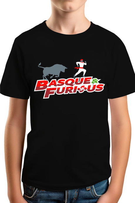 Tee-Shirt Garçon Les fetes basque avec le taureau