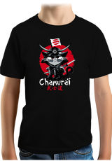 T-Shirt Garçon Chat en samouraï