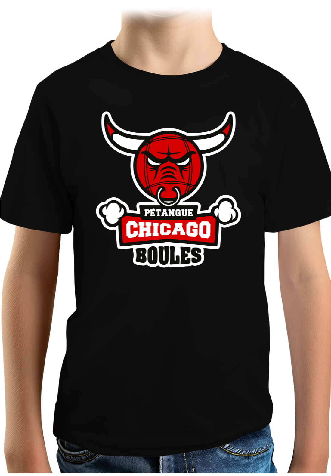 T-Shirt Garçon Pétanque Chicago Boules