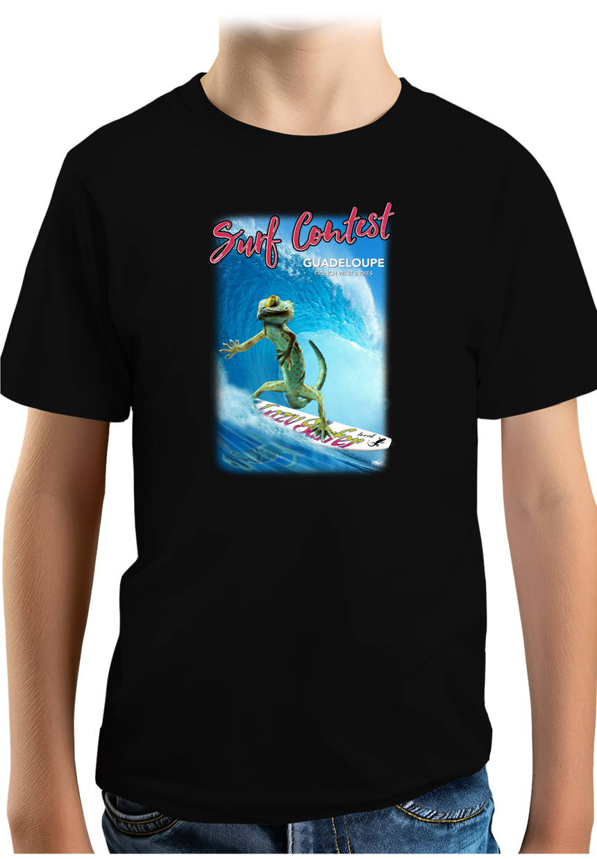 T-Shirt Garçon Surf contest en Guadeloupe