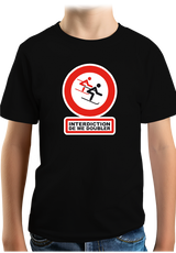 T-Shirt Garçon Interdiction de me doubler