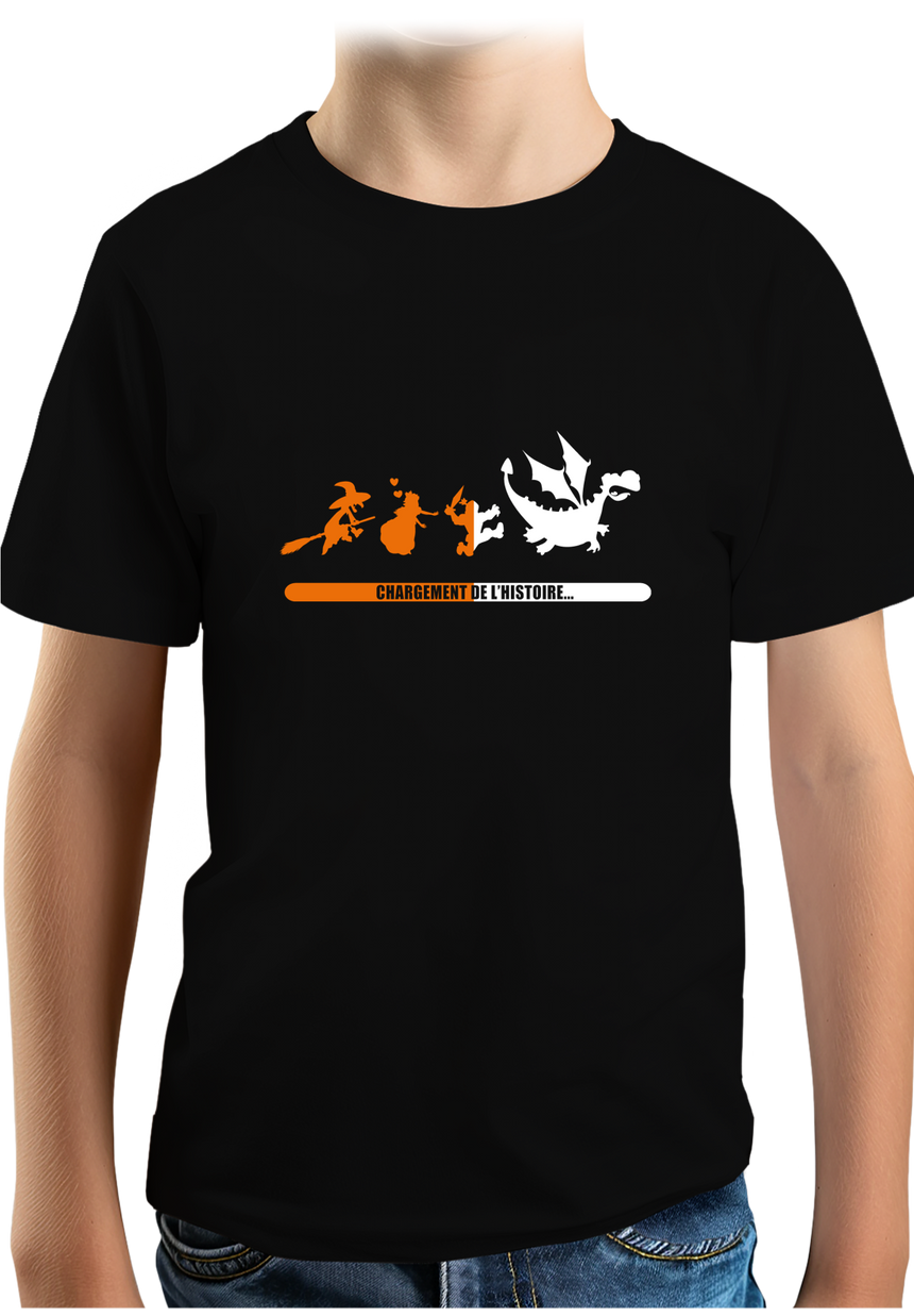 T-Shirt Garçon Histoire d'une sorcière en dragon