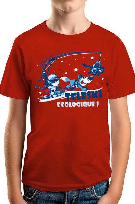 Tee-Shirt Garçon Teleski écologique