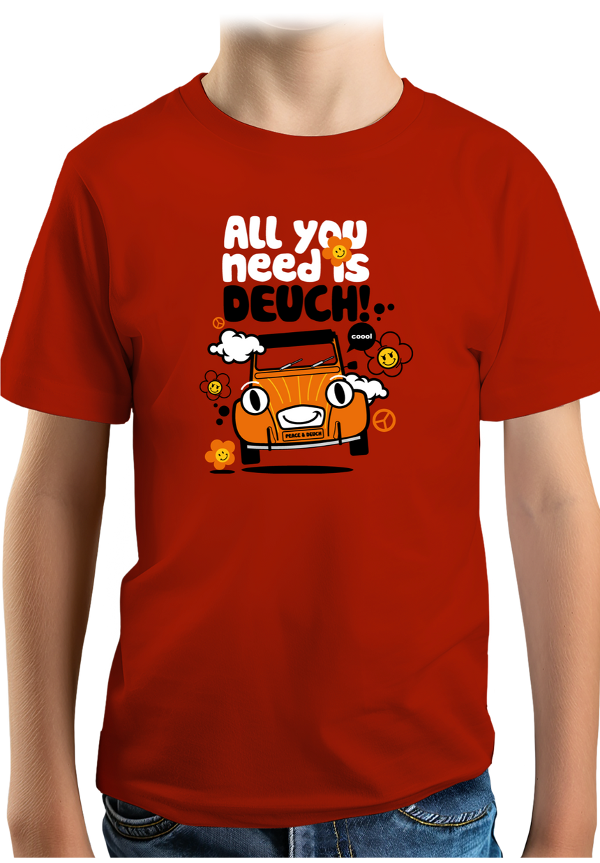 T-Shirt Garçon Voiture All You Need Is Deuch