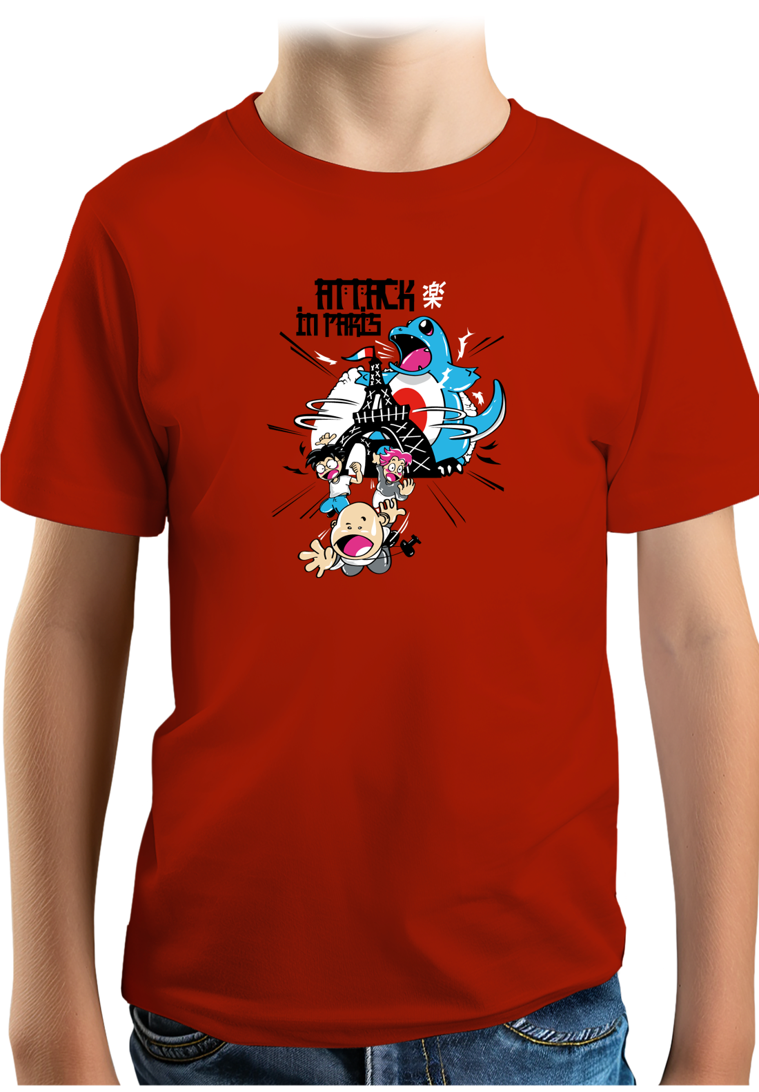 T-Shirt Garçon Attack In Paris Carapuce