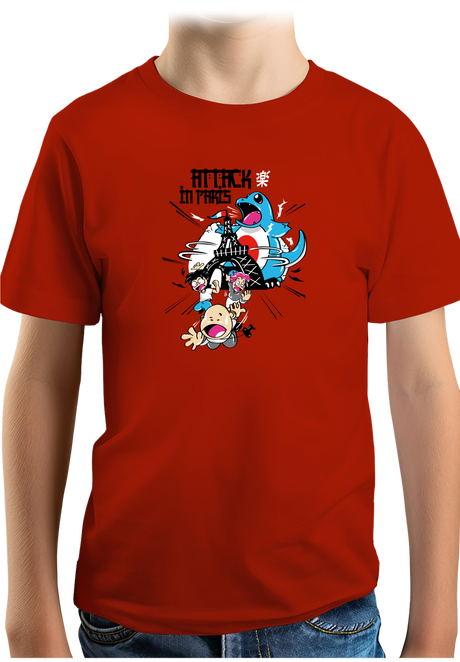 T-Shirt Garçon Attack In Paris Carapuce