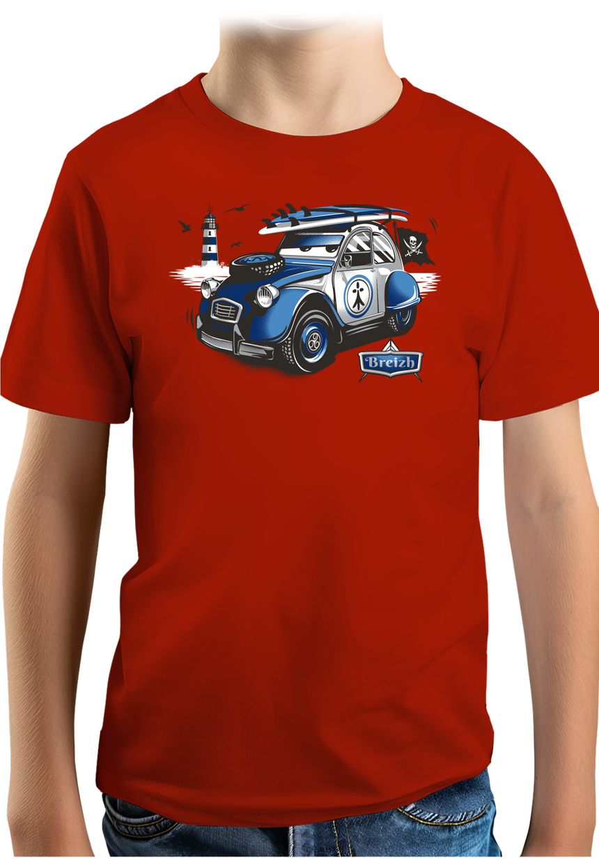 T-Shirt Garçon Voiture 2CV de Bretagne