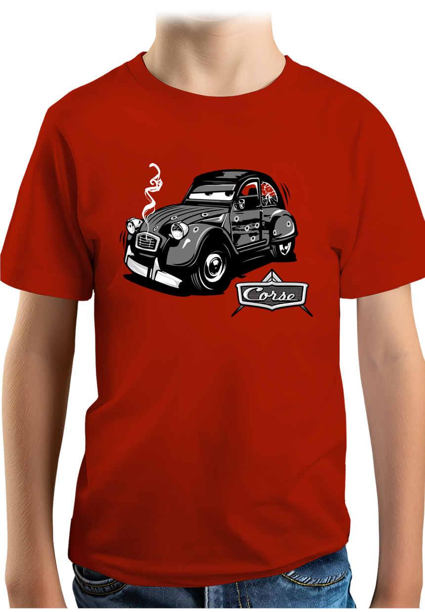 T-Shirt Garçon Voiture 2CV made in Corse