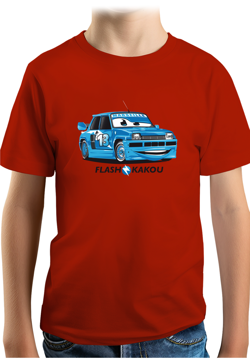 T-Shirt Garçon Voiture Marseillaise flash kakou