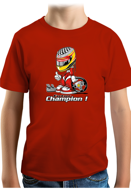 T-Shirt Garçon Futur champion de course