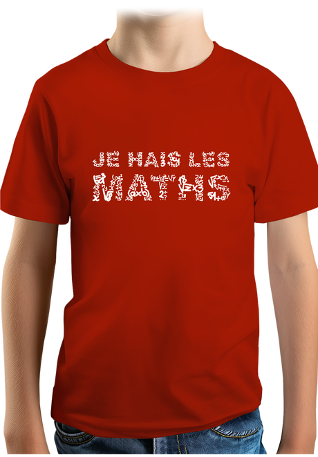 T-Shirt Garçon Je Hais Les Maths