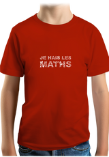 T-Shirt Garçon Je Hais Les Maths