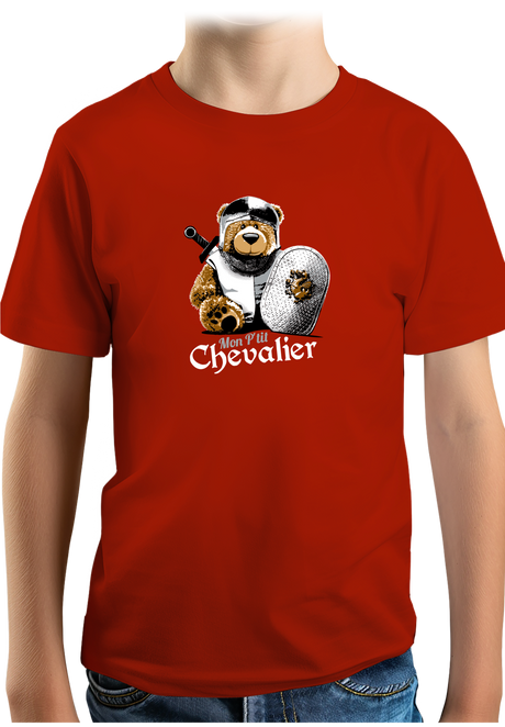 T-Shirt Garçon Ours mon p'tit chevalier
