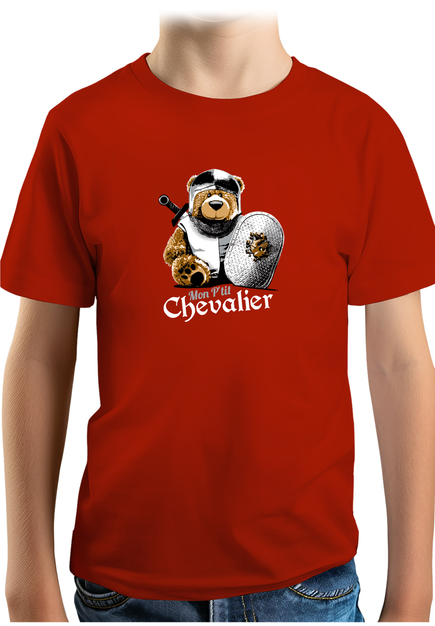 T-Shirt Garçon Ours mon p'tit chevalier