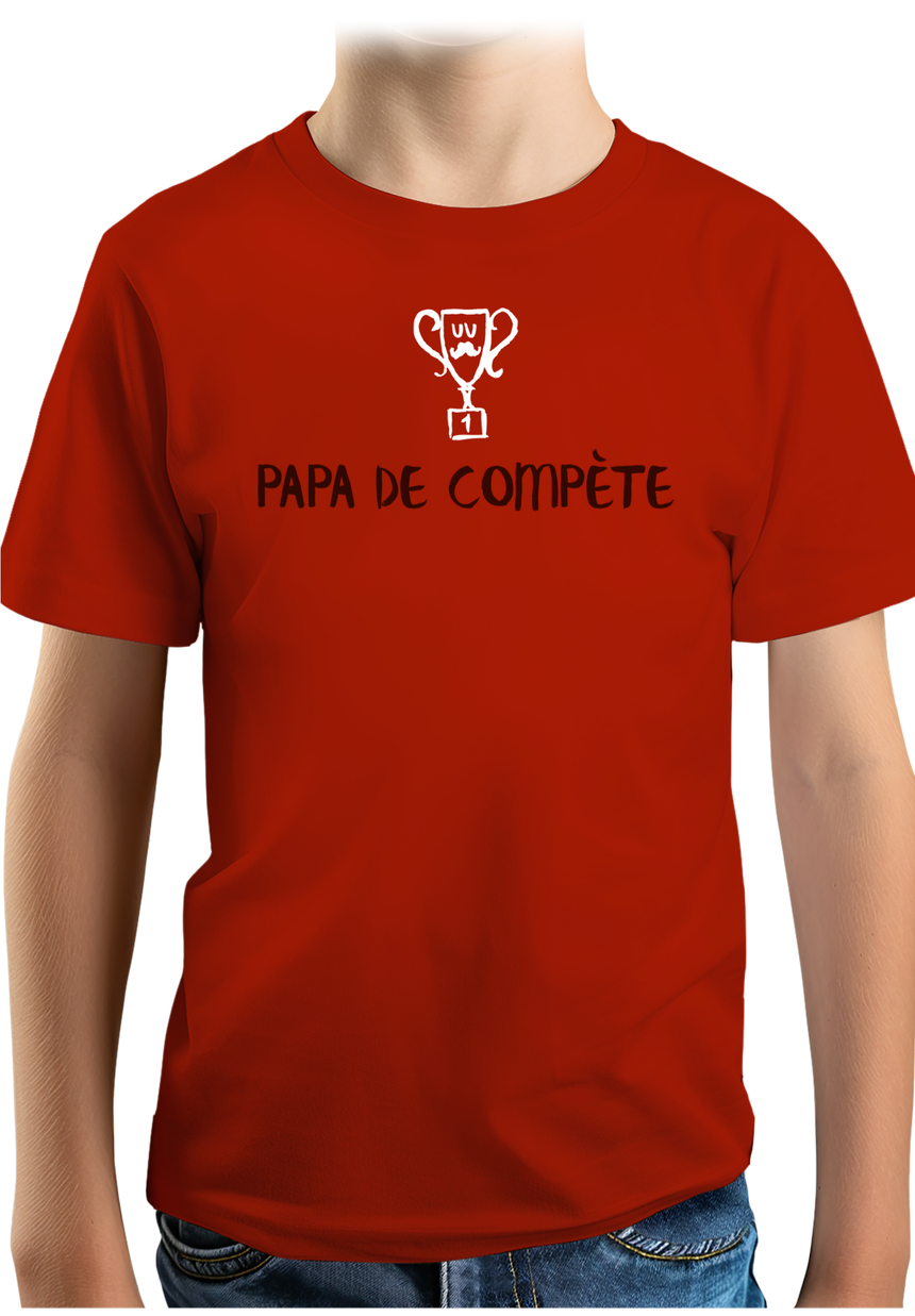 T-Shirt Garçon Un super papa de compète