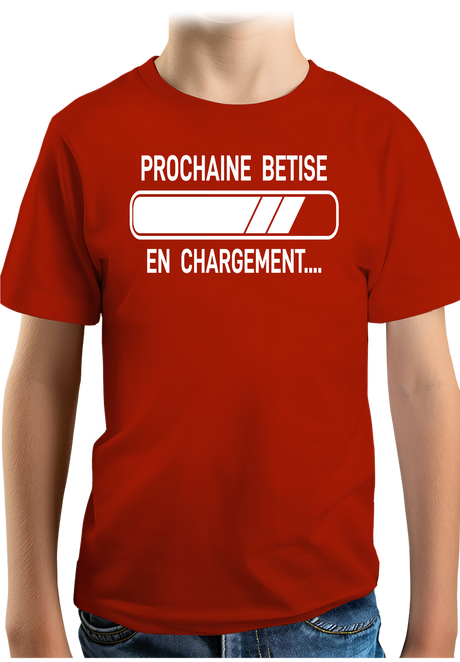 T-Shirt Garçon Prochaine bêtise en chargement