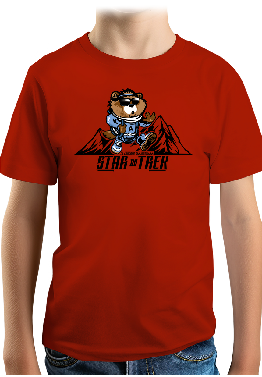 T-Shirt Garçon Marmotte star du trek