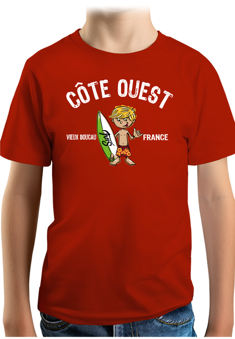 T-Shirt Garçon Petit surfeur personnalisé