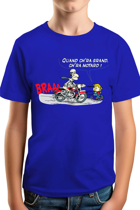 T-Shirt Garçon Motard transmission fils