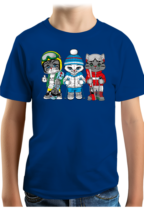 T-Shirt GarçonLes chats au ski (recto/verso)