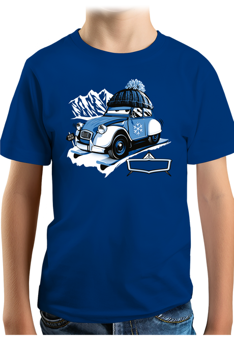 T-Shirt Garçon 2 cv sur la route du ski