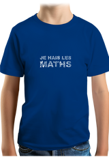 T-Shirt Garçon Je Hais Les Maths