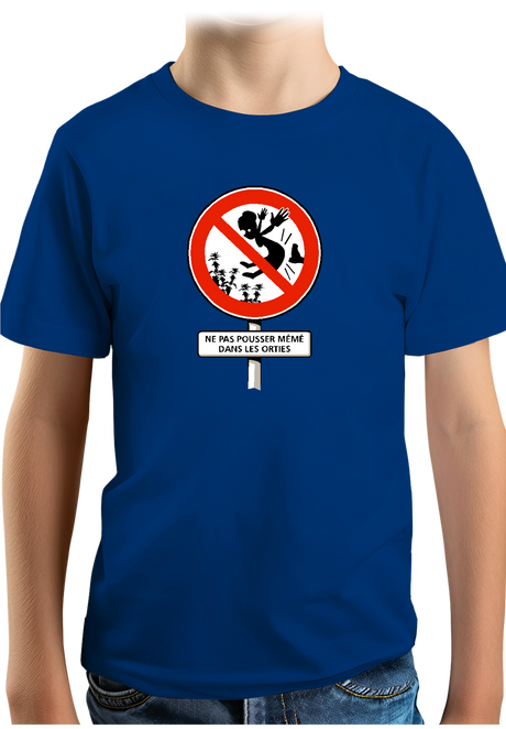 T-Shirt Garçon Faut pas pousser mémé dans les orties