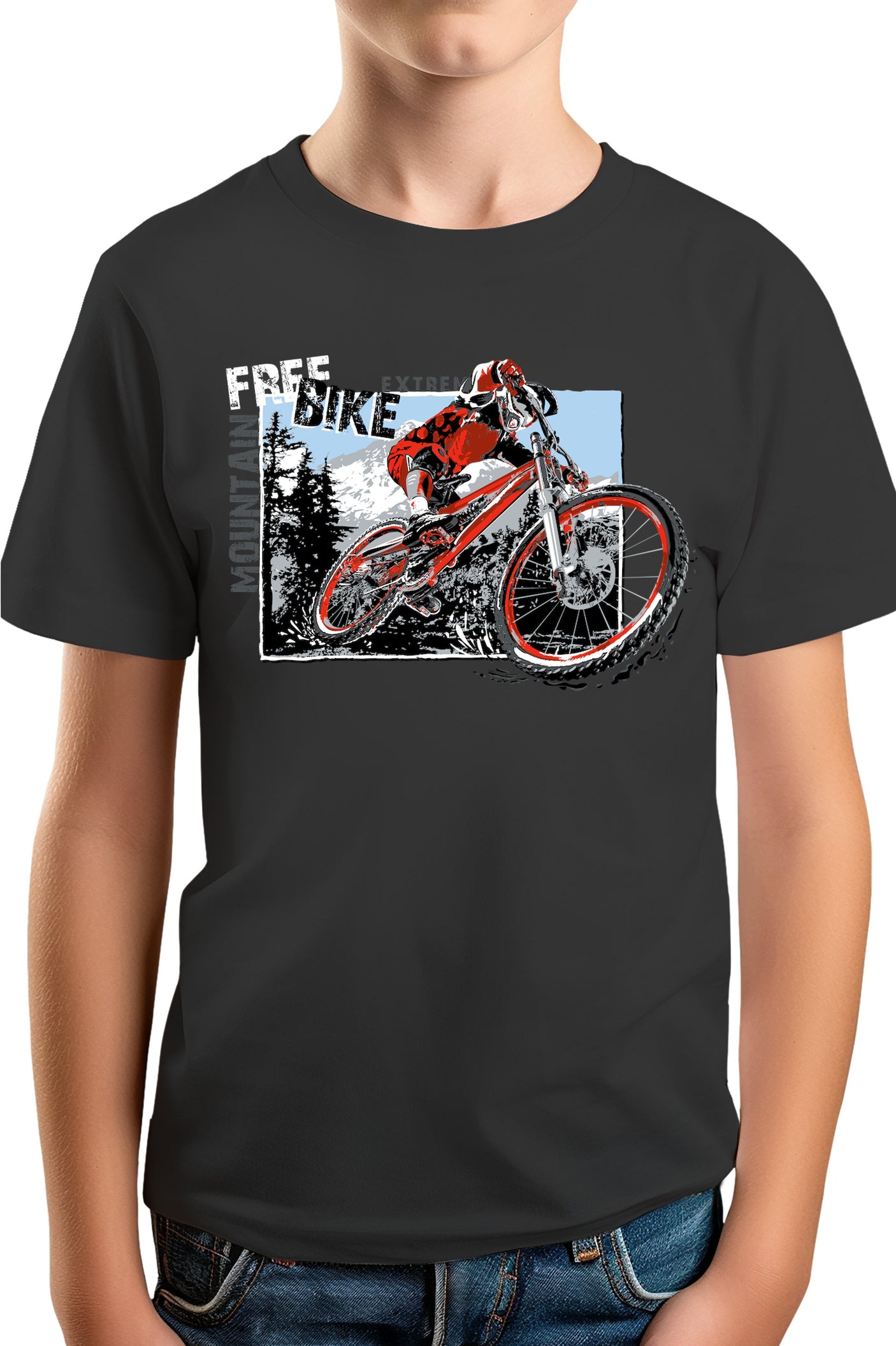 Tee-Shirt Garçon Mountain Bike velo