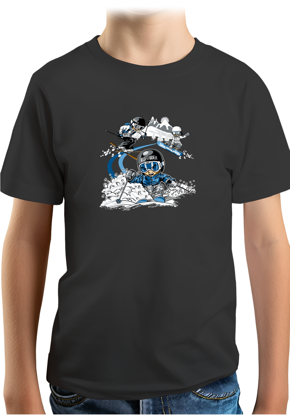 T-Shirt Garçon 3 garçons ski et surf