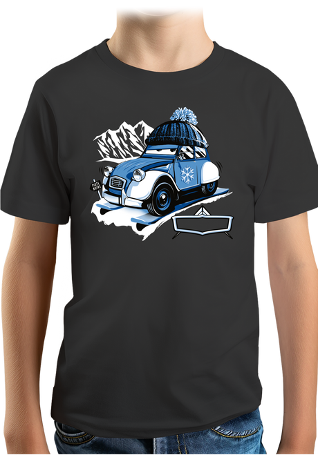 T-Shirt Garçon 2 cv sur la route du ski