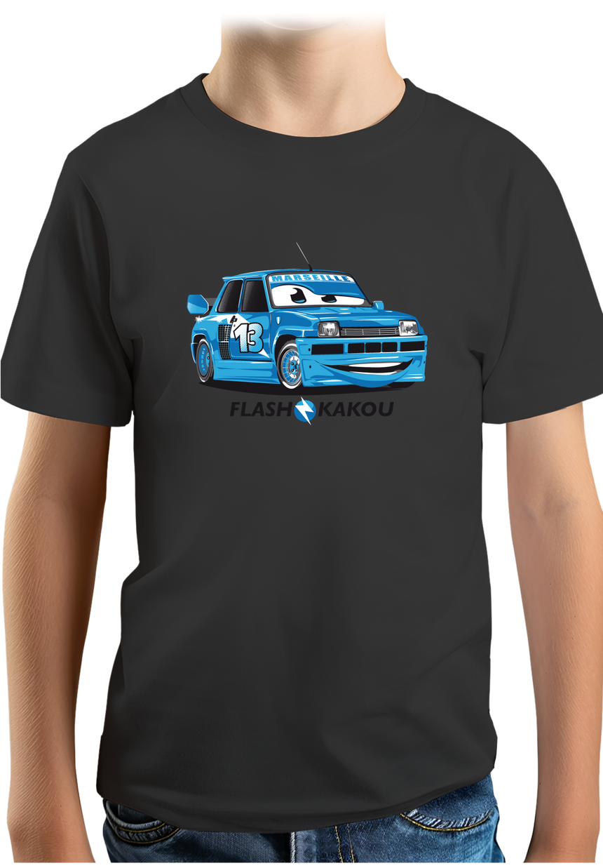 T-Shirt Garçon Voiture Marseillaise flash kakou