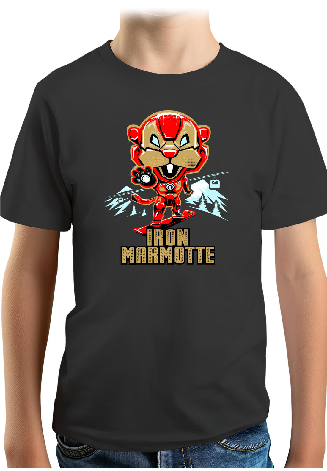 T-Shirt Garçon Iron Marmotte