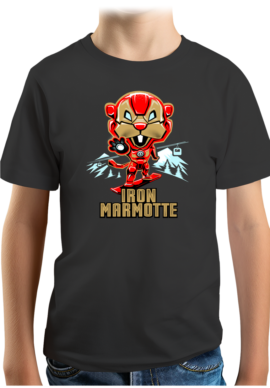 T-Shirt Garçon Iron Marmotte