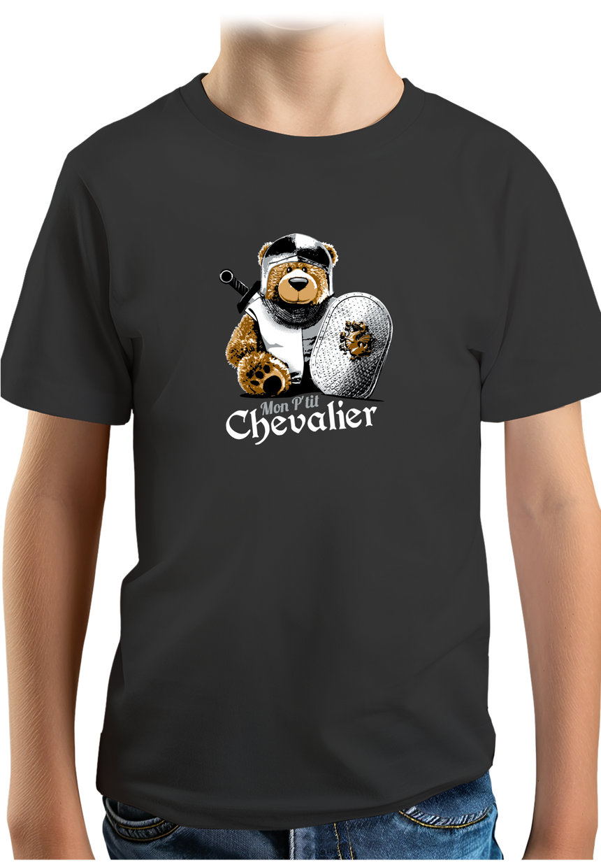T-Shirt Garçon Ours mon p'tit chevalier